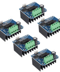 5 Pack 43A DC Motor Driver Module H Bridge With PWM Current Limit For Smart Car Projects, 5V Isolated MCU, Raspberry Pi Compatible