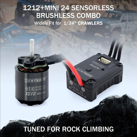 3500KV Outrunner Brushless Motor With 25A ESC For RC Crawlers One Eighteenth And One Twenty Fourth Scale Waterproof Dustproof