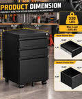 Rock Solid Heavy Duty Metal Rolling Tool Cabinet With Lockable Drawers And Non Slip Rolling Wheels dimensions and capacity, perfect for garage organizing.