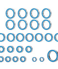 Blue Ball Bearing Kit 26-Piece Set for Big Rock Typhon Granite Senton 3s BLX RC Crawler Upgrade Parts displayed in layout