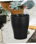 Self Watering Plant Pots For Beginners No Fuss Easy Care Indoor Planters With Built In Water Reservoir System Durable Plastic Flower Pots For Low Maintenance Indoor Garden On Patio Balcony black plastic pot