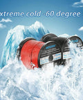 12 Gauge Silicone Wire Spool Red And Black 100ft Flexible 12 AWG Stranded Tinned Copper Wire For Electronics RC DIY Projects Pro Grade Ultra Flexible Low Impedance High Strand Count against icy backdrop