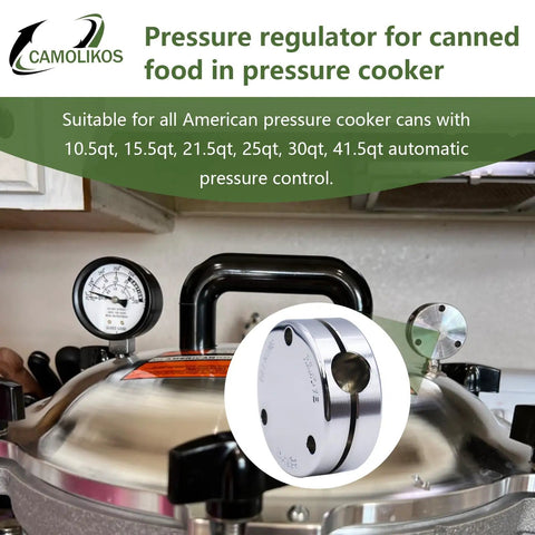 Pressure Cooker Regulator Weight That Fits All American Canners From 10.5Qt To 41.5Qt, No-Fuss Auto Pressure Control Valve