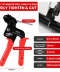 Workhorse Heavy Duty Stainless Steel Cable Tie Gun Set With 150 Self Locking Zip Ties And Cutter Kit for precision use.