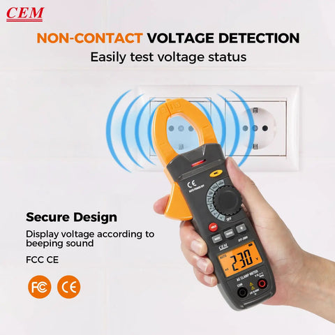 Must Have All In One Digital Clamp Meter With O Shaped Jaw Voltage detection near socket
