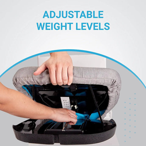 Adjustable weight levels on Portable Lift Assist Cushion For Elderly And Seniors Non Electric Memory Foam Seat Booster Aid.