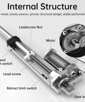 Internal structure of Heavy Duty 12V Linear Actuator, 150mm Stroke, 14mm/s Speed, 1000N and 220lb Thrust, IP54 Waterproof