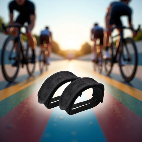 Two Pack Bike Pedal Straps Toe Clips for Kids and Adults Adjustable Nylon Foot Straps for Fixed Gear and Regular Cycling Secure Fit