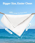 Front view of white 12 x 12 inch glass microfiber cleaning cloth, 6-pack, for glass, windows, cars and stainless steel surfaces