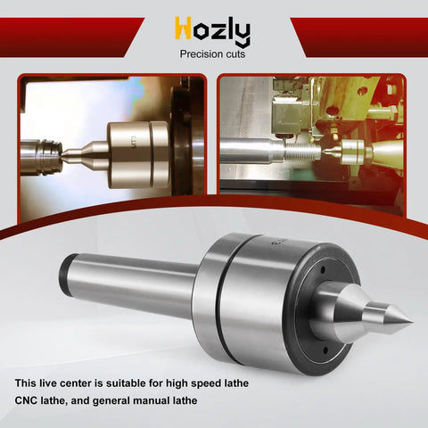 MT3 Live Center for Lathe Tailstock With 60 Degree Precision, Triple Bearing Support, High Accuracy CNC Tool for Lathe Machines