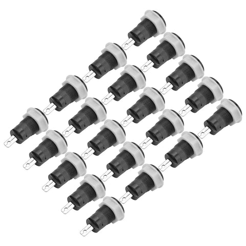 20 Piece Banana Socket Binding Post Adapters Welding Type Grounding 4mm Brass Plated Terminals With ABS Insulated Shell