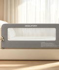 71 Inch Toddler Bed Rail Guard Fold Up Baby Side Rail With Reinforced Anchors For Safe Sleep Kid Safe Breathable Mesh