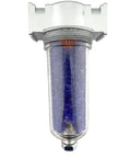1/2 Inch NPT Mid Flow In Line Air Filter Desiccant Dryer Moisture Separator With Poly Bowl And Visible Sight Glass, 105 CFM