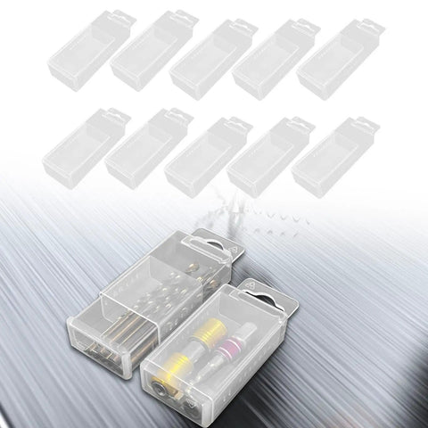10 Piece Drill Bit Storage Box Set With Telescopic Twist Case Countersink Bits Organizer For 7.6mm To 13mm Durable Rectangular Drill Bit Case clear plastic boxes
