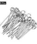 500 Pieces Stainless Steel Eye Pins 0.6mm Gauge 15mm Flat Headpins for Jewelry Making Supplies Beading Earrings Necklaces Findings Silver Ideal For DIY Crafts And Beadwork, 120 pcs shown