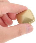 Close-up of a gold square handle from the 10 Pieces Metallic Cabinet Pull Handles Square Door Pulls Rust Resistant Slick Easy Install Modern European Style Drawer And Wardrobe Handles For Bookshelves And Bedside Tables