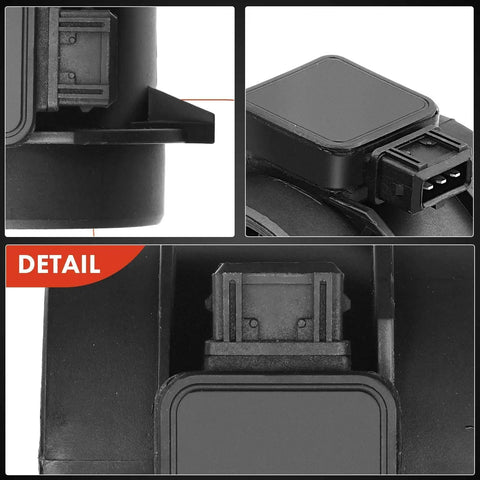 Close-up detail of Mass Air Flow Sensor for 3.0L BMW Engines - 3 Pins, Plug And Play, Fits X5 2001-2006, 330Ci 2001-2003