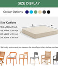 Beige Outdoor Chair Cushions Set Of Four Waterproof And Fade Resistant For Patio Furniture Size Display and Color Options