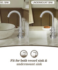 Brushed Nickel Vanity Faucet With 4 Inch Centerset Or Single Hole Setup, Swivel Spout, for vessel and undermount sinks, SGF03-10-BN
