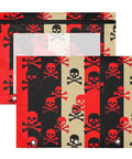 Zippered Coupon Binder Organizer with stripes and skull crossbones design for deals on the go fits standard 3-ring binders