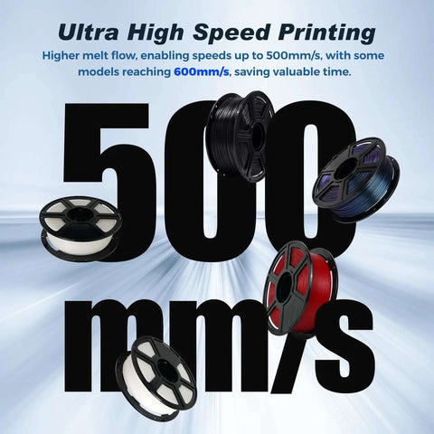 Rapid PLA Filament Ruby Red 1.75mm 1kg Spool For Ultra Fast 3D Printing Up To 500mm Per Second With Precise Dimensional Accuracy