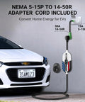 Heavy Duty Electric Vehicle Charger Built For Tesla Level 1 And 2 J1772 Portable Wall Mount With Wi Fi App Control 32 Amp 25 Foot Cord