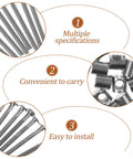 Nickel Plated Flat Head Hex Bolts With Barrel Nuts Furniture Hardware Replacement Kit with multiple specifications