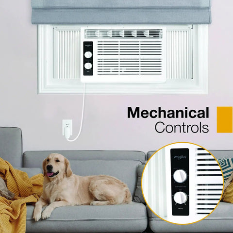 No Sweat 5000 BTU Energy Efficient Window Air Conditioner And Dehumidifier For Rooms Up To 150 Square Feet Featuring Quick Window Mounting Kit For Chill Days Ahead In Crisp White Finish