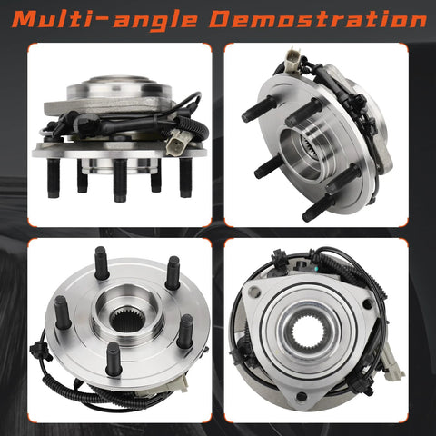 Multi-angle view of Heavy Duty Front Wheel Hub And Bearing Assembly For Jeep Commander And Grand Cherokee 2005 To 2010, 5-Lug, Driver Or Passenger Side, With ABS, Durability And Smooth, Quiet Ride.