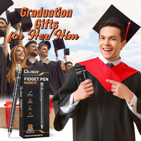 Graduate holding Dope Multifunction Fidget Pen Gift For Men And Women Graduation Gift For Him Or Her LED Light Ruler Touchscreen Pen