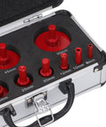 Check Out These Epic Filfeel Hole Saw Tile Drill Bits Kit With 10 Piece Shank Bits For Ceramic Marble Glass That Cuts Clean Without Burrs And Lasts Forever. 6mm-50mm bits in case
