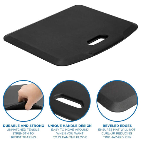 Anti Fatigue Floor Mat For Standing Desks And Everyday Spaces With Cushioned Gel Foam And Grippy Anti Slip Washable Surface Perfect For Home Office Kitchen And Garage 18 By 22 Inches