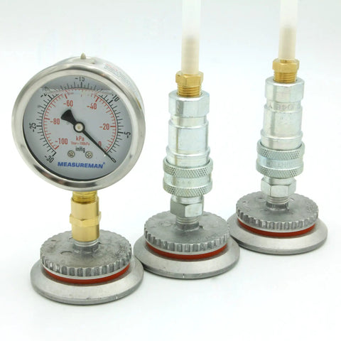 Deluxe Vacuum Bagging Hardware Kit For Composite Parts, 10 Piece Set with pressure gauge and bagging ports