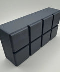 Ready Gridfinity Compatible Blade Holder Insert For DeWalt Retractable Utility Knife Organizer Tray 4x2 Unit In Dark Gray PLA