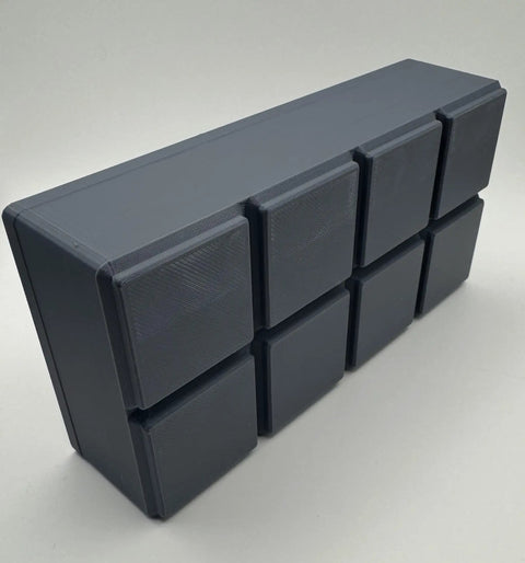 Ready Gridfinity Compatible Blade Holder Insert For DeWalt Retractable Utility Knife Organizer Tray 4x2 Unit In Dark Gray PLA