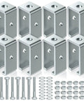 8 Pack Beefy Heavy Duty Steel Trolley Track Hanger Brackets For 1-5/8 Inch Strut Channel Universal Mounts For Garage Hoist Systems