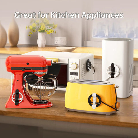 6 Pack Appliance Cord Organizer Set Upgraded Stick On Cord Wrap Holder with Nano Tape on kitchen gadgets
