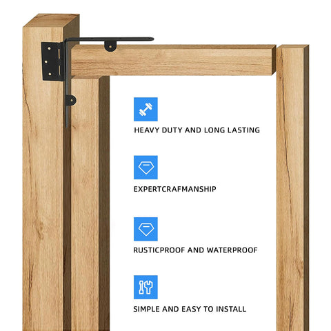 2 Sets Heavy Duty Anti Sag Gate Kit For Wooden Fence Gates With Triangular Corner Braces And Self Locking Gate Latch Rust Resistant Steel Construction