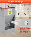 Tough As Nails Rolling Dog Feeder With Locking Casters, 25 Pound Heavy Duty Galvanized Steel Gravity Food Dispenser design view