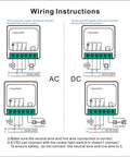 Wiring instructions for Mini WiFi Relay Smart Light Switch Module For DIY Install, Compatible With Alexa And Google Home, 16A, Two Pack