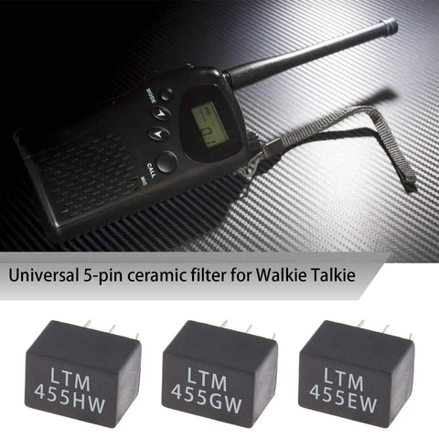 Walkie talkie with Must Have Universal 455KHz Ceramic Filter Set With 3 And 2 Pin Layout for LTM455HW, LTM455EW, LTM455GW