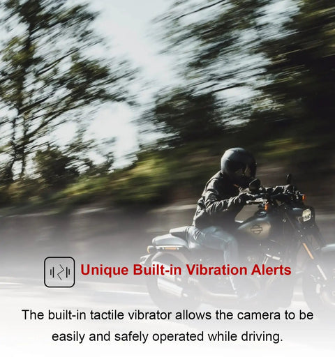 Motorcyclist using 4K Helmet POV Action Cam For Motorcycles With 30fps, WiFi, Electronic Image Stabilization, IP65 Water Resistant