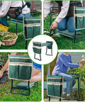 Versatile Garden Kneeler And Seat With Soft Kneeling Pad And Tool Pouches For Easy And Comfortable Kneeling Or Sitting While Gardening
