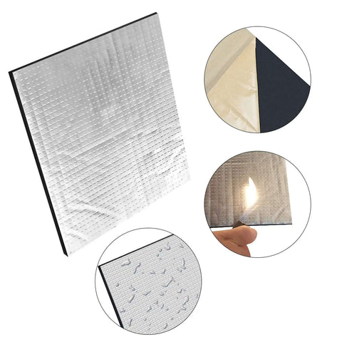 2 Pack Heated Bed Insulation Mats for 3D Printers 220x220x8mm 8.66x8.66x0.3in Self Adhesive Foam Foil