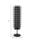 Onyx Rotating Mesh Magazine Holder With 30 Pockets Display Rack For Journals And Catalogs 360 Degree Spin Brochure Organizer