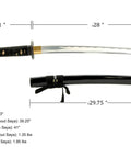 Unsharpened Aluminum Alloy Katana Iaito For Iaido Training With 28 Inch Blade Fuller Groove Audible Swing Geometric Tsuba