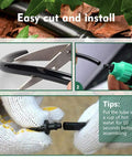 Two Hundred Feet One Quarter Inch Drip Irrigation Tubing Flexible Durable Garden Watering Hose cutting and installation process