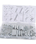 200 Piece Extension And Compression Spring Kit For Repairs Beefed Up Coil Tension Springs Set With Uniform Pitch Strong Rebound And Durability in open box showing spring assortment