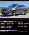 Plug And Play AC Compressor Solenoid Valve For VW Audi 2006 2015 With Sanden PXE16 PXE14 compatibility chart and car image