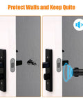 Heavy Duty Cylindrical Black Rubber Door Stops That Grip Tight And Shield Walls From Nasty Scuffs While Saving Floor Space And Looking Pretty Slick For Any Home Or Shop Setup Plus You Score Two Sturdy Bumpers, shown in door guard action.